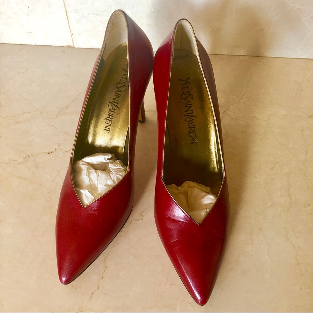 YSL Ruby Red Heels.